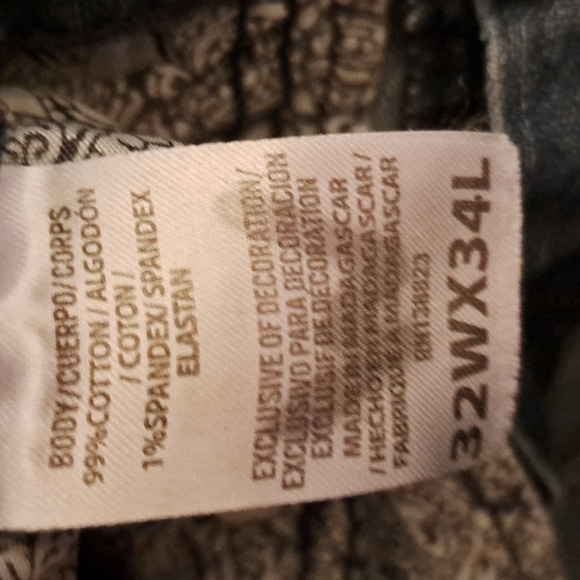 Cody James Straight Men's Blue Jeans. Size 32/34. - Picture 3 of 7